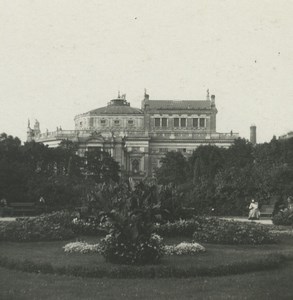 Austria Vienna Gardens Volksgarten Old Wurthle Stereoview Photo 1900 #2