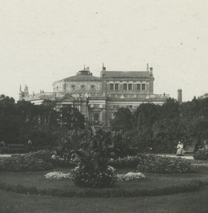 Austria Vienna Gardens Volksgarten Old Wurthle Stereoview Photo 1900 #2