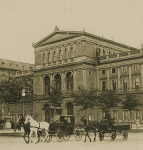 Austria Vienna Music School Old Stereoview Photo 1900