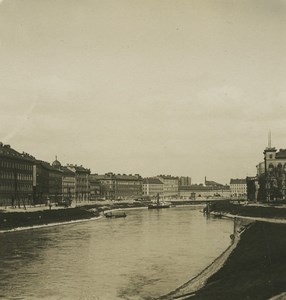 Austria Vienna Donaukanal Old NPG Stereoview Photo 1900