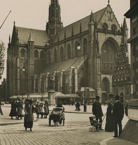 Netherlands Haarlem Cathedrale Old NPG Stereoview Photo 1900