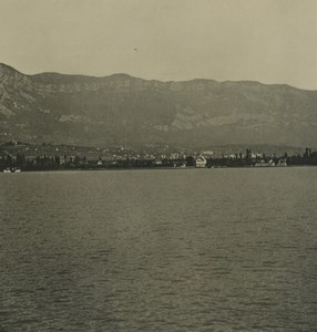 France Savoie Aix les Bains Lac du Bourget Lake Old NPG Stereoview Photo 1900