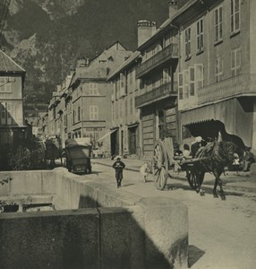 France Isere Bourg d'Oisans Main street Old NPG Stereoview Photo 1900