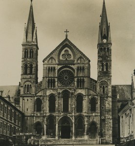 France Reims Basilique Saint-Remi Portal Old NPG Stereoview Photo 1900