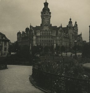 Germany Leipzig New City Hall Old NPG Stereoview Photo 1900
