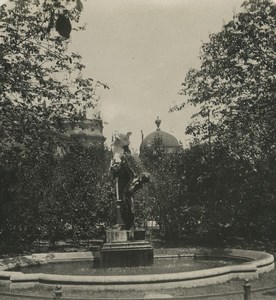 Germany Munich Fountain Gasteige Old Wurthle & Sohn Stereoview Photo 1900
