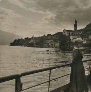 Italy Lake Garda Limone Old Stereoview Photo 1900