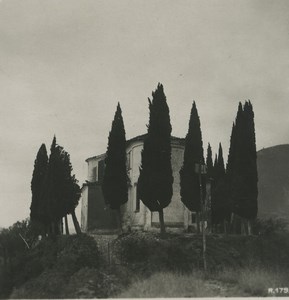 Italy Lake Garda Gaino church Old Stereoview Photo 1900