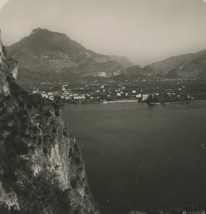 Italy Lake Garda Riva from Ponale Road Old Stereoview Photo 1900 #1