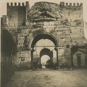 Italy Roma Rome Arch of Drusus Old SIP Stereoview Photo 1900's