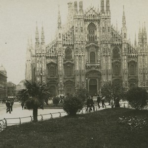 Italy Milan Cathedral Duomo di Milano Old Stereoview Photo 1900