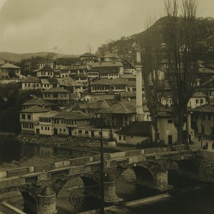 Bosnia Sarajevo Šeher-Ćehaja Bridge Old NPG Stereoview Photo 1900