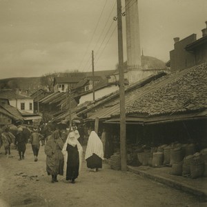 Bosnia Sarajevo Turkish Women in Carsija Old NPG Stereoview Photo 1900