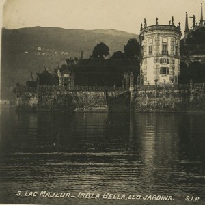 Italy Lake Maggiorre Isola Bella Gardens Old SIP Stereoview Photo 1900's