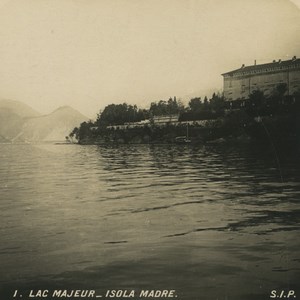 Italy Lake Maggiorre Isola Madre Old SIP Stereoview Photo 1900's