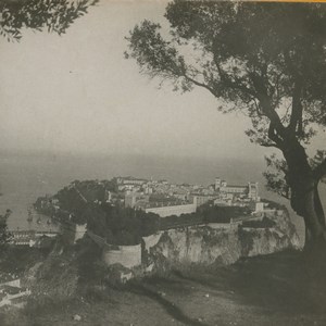 Monaco panorama general view Old Stereoview Photo SIP 1910