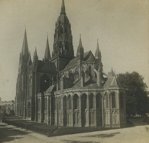 France Bayeux cathedral Old Stereoview Photo SIP 1910