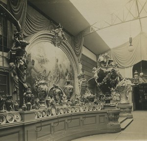 France Paris World Fair German Porcelaine Old Stereoview Photo 1900