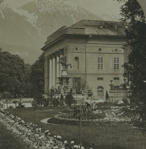 Austria Innsbruck Fountain Leopold V Old CH Graves Stereoview Photo 1880