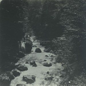 France Alps road to Grande Chartreuse Guters Old Stereoview Photo 1900