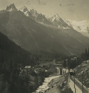 France Alps Martigny Chamonix Railway Valley Old Stereoview Photo Wehrli 1900