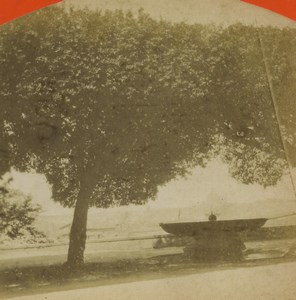 Italy French Academy in Rome Gardens Old Felici Stereoview Photo 1880