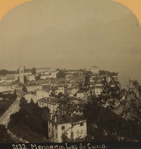 Italy Lake Como Menaggio Old Stereoview Photo Gabler 1880