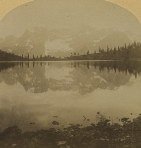 Italy Ampezzo Lake Misurina Old Stereoview Photo Gratl 1880