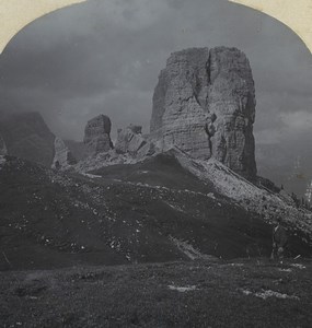 Italy Ampezzo Cinque Terre Old Stereoview Photo Gratl 1890