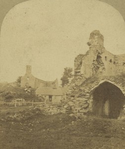 Ireland Mellifont Abbey St Bernard's Chapel Ruins Old Stereoview Photo 1860