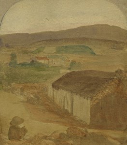 United Kingdom British Countryside Old Stereoview Photo hand-colored 1860