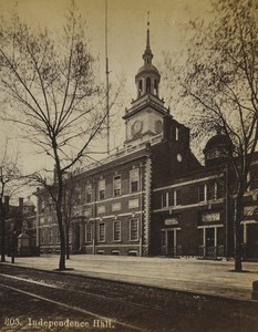 USA Philadelphia Independence Hall Old Stereoview Photo Cremer 1876