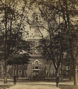 USA Philadelphia Independence Hall rear Old Stereoview Photo Cremer 1876