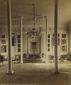 USA Philadelphia Independence Hall Chamber Old Stereoview Photo Cremer 1876