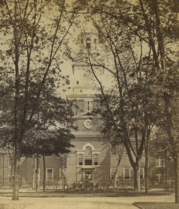 USA Philadelphia Independence Hall Rear Old Stereoview Photo Cremer 1876