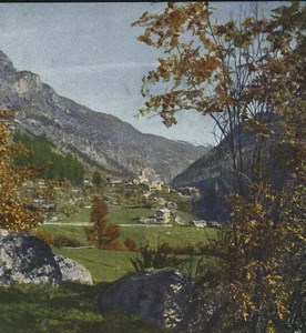 Switzerland Zermatt St Nicholas Old Stereoview Chromoplast Bild 1910's