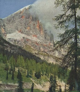 Italy Dolomites Tofana Old Stereoview Chromoplast Bild 1910's