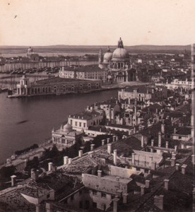 Italy Venice General View Old Stereo Photo Carlo Ponti 1865