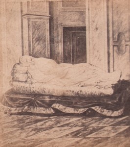 Italy Naples Cappella Sansevero Veiled Christ Old Stereo Photo 1880