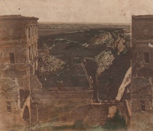 Italy ???? Castle fort ruins Old Stereo Photo 1860