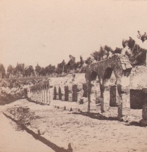 Italy Pompei tomb rue des Tombeaux Old Stereo Photo 1870