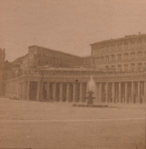 Italy Vatican Rome Vaticano Old Stereo Photo 1880
