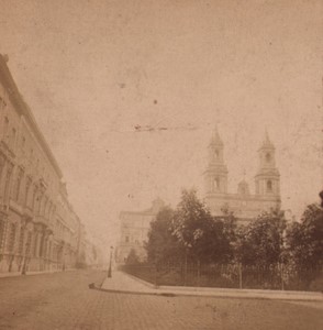 Belgium Brussels Saint Joseph's Church Old Stereoview Photo Brand 1880