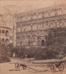 Germany Heidelberg castle Old Stereoview Photo Braun 1870