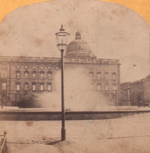 Germany Berlin Lustgarten Fountain Old Stereoview Photo Moser 1870