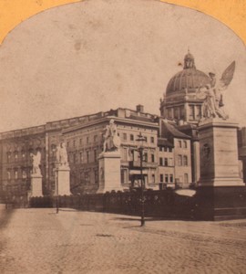 Germany Berlin castle bridge Old Stereoview Photo Moser 1870