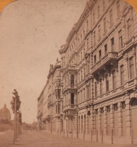 Austria Wien Vienna Boulevard new houses Old Stereoview Photo Gaudin 1870