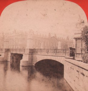 Germany Berlin royal castle & bridge Schlossbrücke Old Stereoview Photo 1870