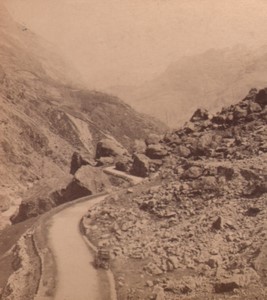 France Gavarnie road Chaos Old Stereo Photo 1880