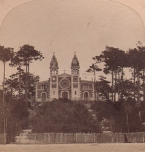 France Arcachon Le Moulleau Notre-Dame-des-Passes Old Stereo Photo Neurdein 1880